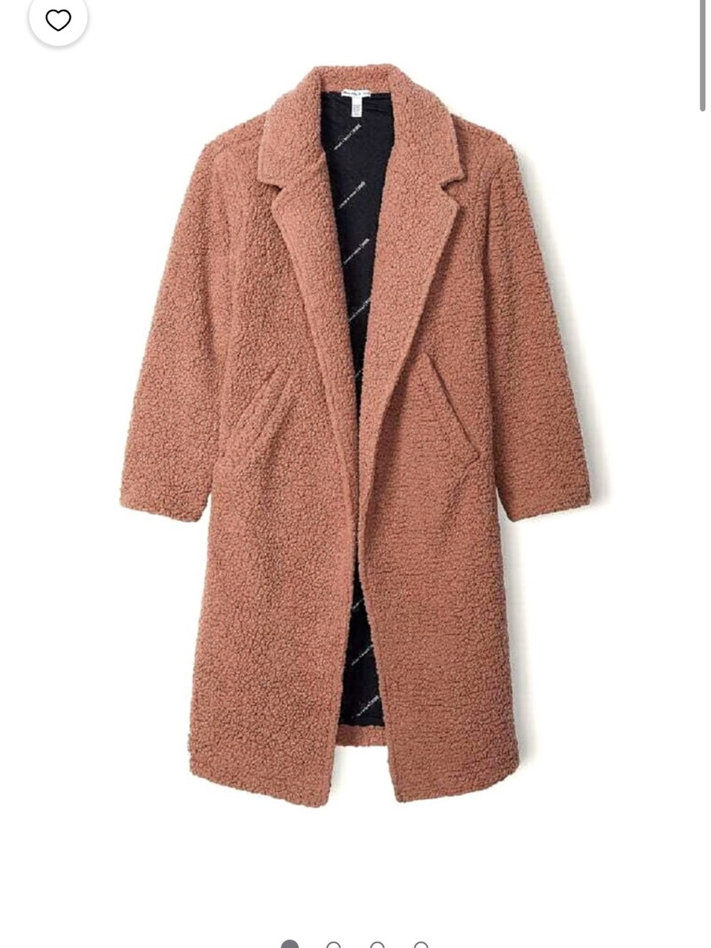 Victoria's Secret Pink Chloe X Halle Long Sherpa Trench Coat Color Camel Size S